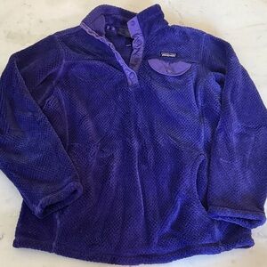 Patagonia Kids' Vibrant Purple Fleece Hoodie 10